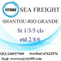 Shantou Port LCL Konsolidierung nach Rio Grande